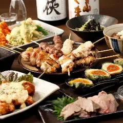 【２.５時間飲み放題付】◆まんぞくコース◆名物のとり天・銘柄鶏の焼鳥を含む大満足コース！！