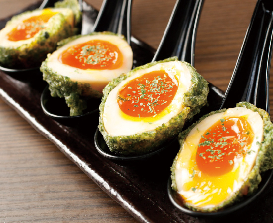 旨鶏家ブリッジーズの濃厚コク旨！トロ〜リ半熟のりたま天